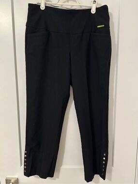 Swing Control Black Pull-On Athletic Golf Capris Size 10 Women’s
